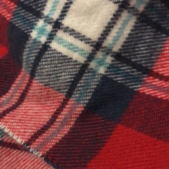 Italy Design “Cashmere Feel”Scarf-Red/White/Blue Plaid-Twisted Fringe-70x12-EUC - Picture 4 of 14